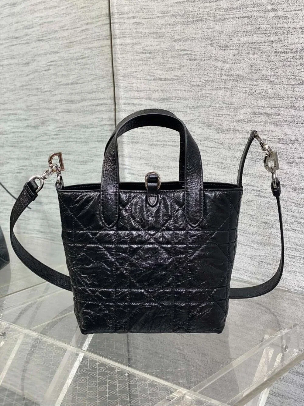 Christian Dior Mini Macrocannage Bucket Tote
